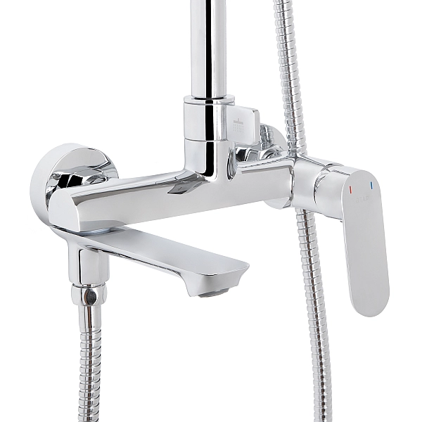 Душевая система универсальная Qtap Evia на три потребителя (с изливом) QTEVI111CRM47583 Chrome - Фото - 3