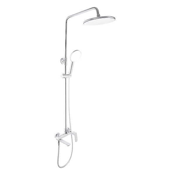 Душевая система универсальная Qtap Evia на три потребителя (с изливом) QTEVI111CRM47583 Chrome