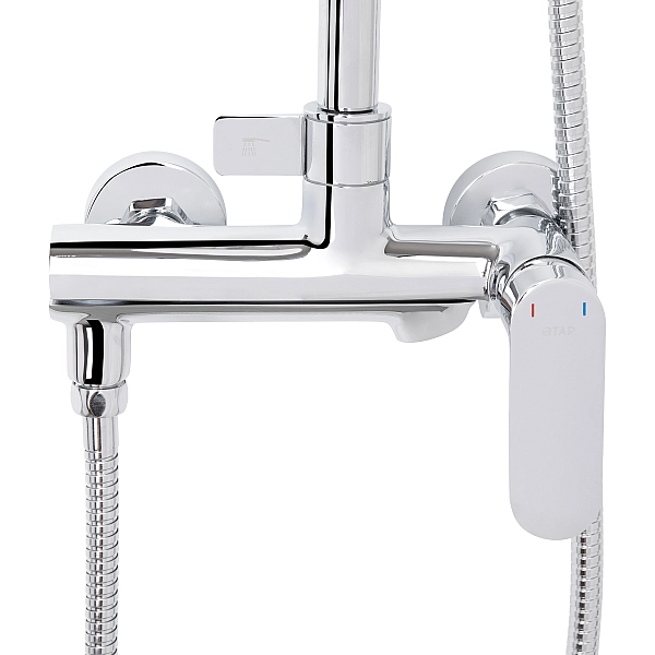Душевая система универсальная Qtap Evia на три потребителя (с изливом) QTEVI111CRM47583 Chrome - Фото - 4