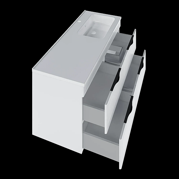 "Естель" тумба підвісна з ум. Родео 120, біла П. - Фото - 2