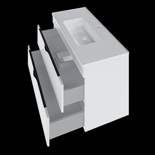 "Естель" тумба підвісна з ум. Родео 100, біла - Фото - 2