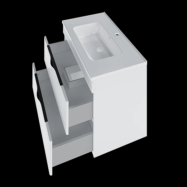 "Естель" тумба підвісна з ум. Родео 80, біла - Фото - 2