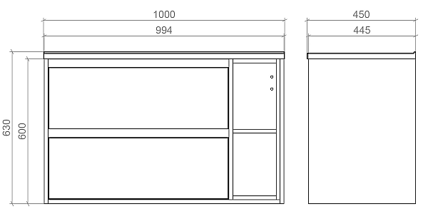 "Айріс" Тумба з ум. Родео 100 (біла) ліва - Фото - 3