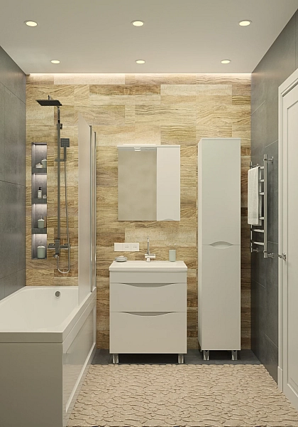 "Смайл" Тумба нап з ум.Глорія 70 2ш., біла (б/підсв) - Фото - 2