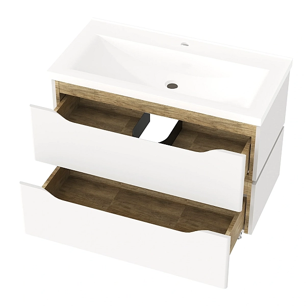 "Сакраменто" Тумба підлогова з ум. Глорія 90 2ш (біла) - Фото - 2