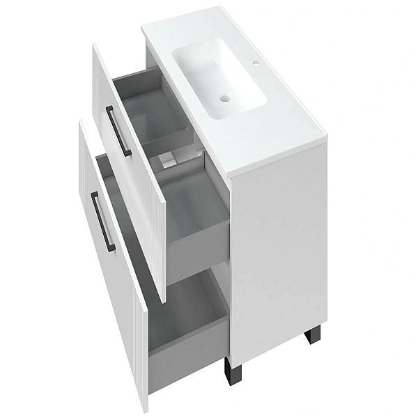 "Елара" Тумба підлогова з ум.Родео 100 біла - Фото - 2