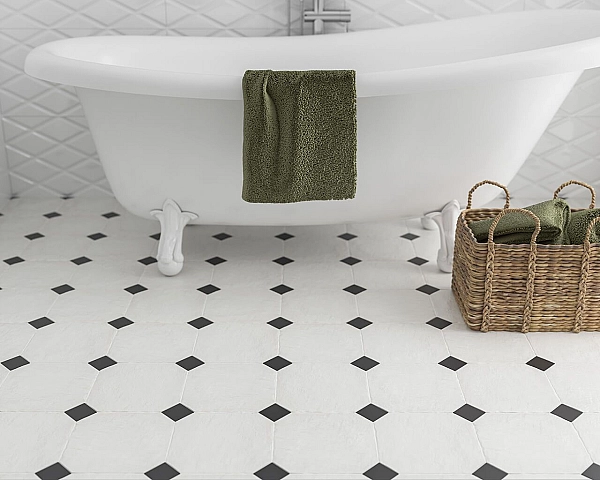 Плитка підлогова Modern Bianco Octagon SZKL STR 19,8x19,8 код 6219 Ceramika Paradyz - Фото - 2