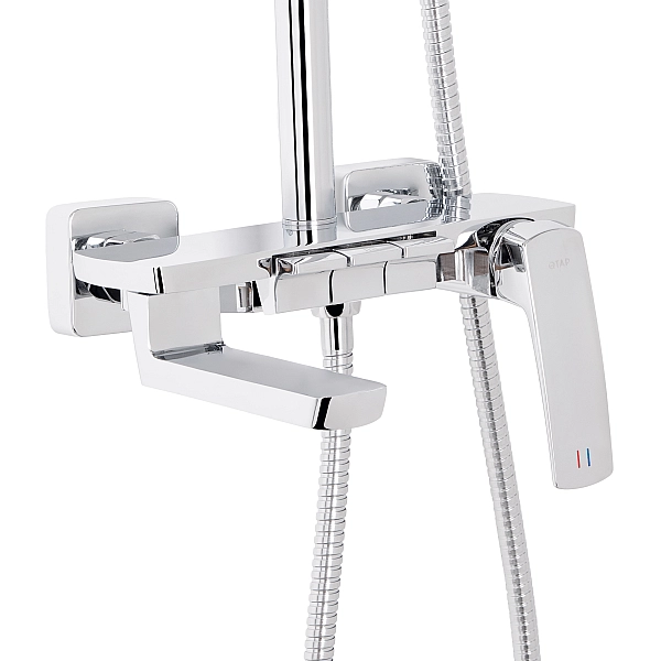 Душевая система универсальная Qtap Tern на три потребителя (с изливом) QTTER111CRM47591 Chrome - Фото - 3