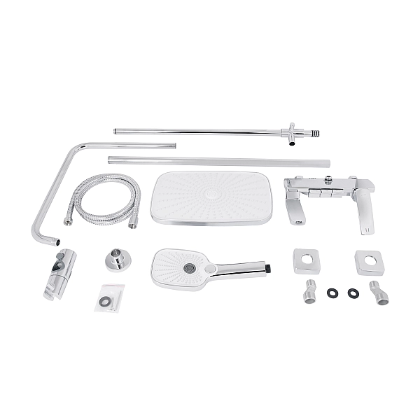 Душевая система универсальная Qtap Tern на три потребителя (с изливом) QTTER111CRM47591 Chrome - Фото - 9