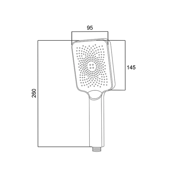 Лейка для ручного душа Lidz Niagara 33 145x95 мм прямоугольная LDNIA33CRM47556 Chrome - Фото - 2