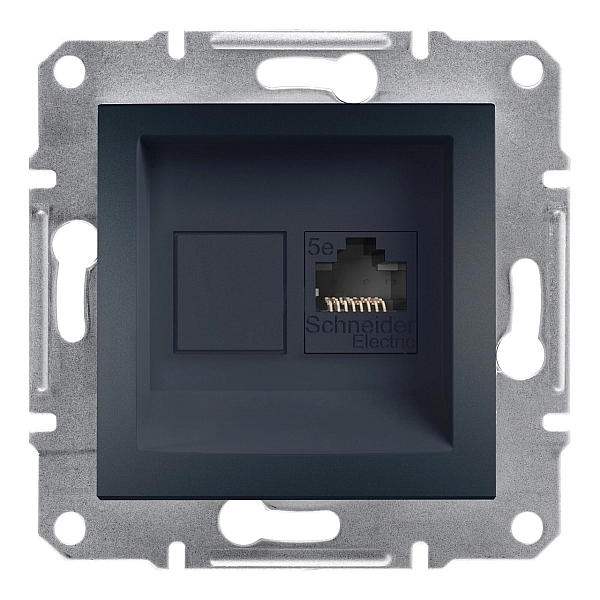Розетка RJ45 5е UTP Антрацит ASFORA (EPH4300171), Schneider Electric