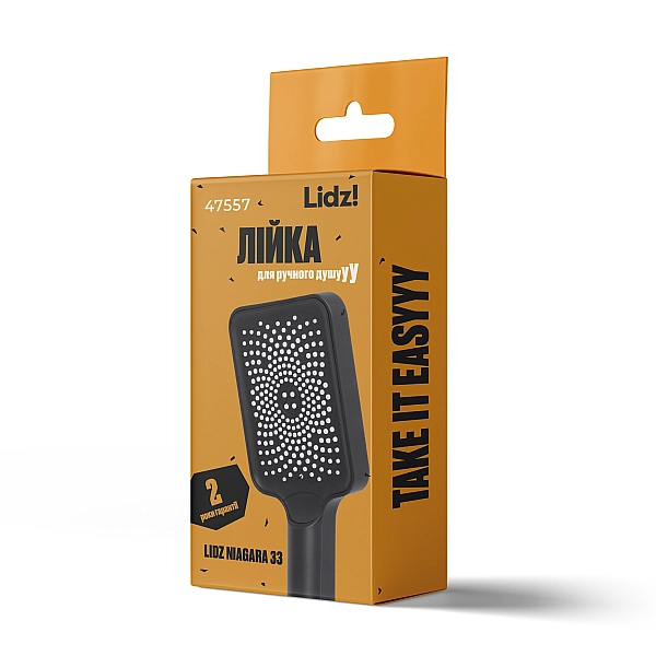 Лейка для ручного душа Lidz Niagara 33 145x95 мм прямоугольная LDNIA33BLM47557 Black Matt - Фото - 4