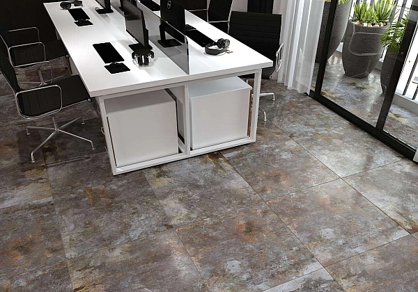 Плитка керамогранітна 782580 Metallica Сірий RECT 600x600x8 Golden Tile - Фото - 2