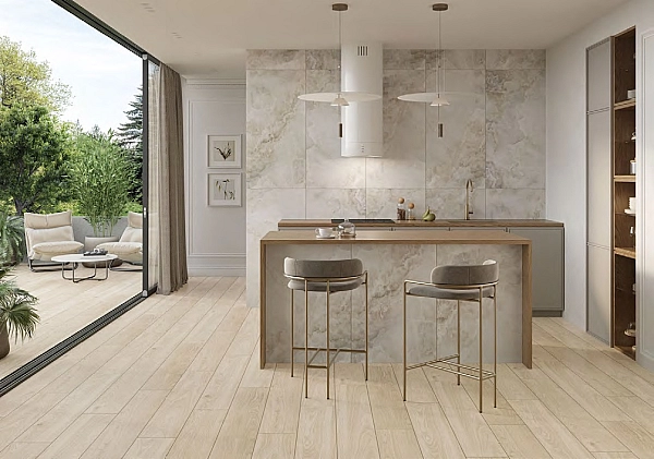 Плитка керамогранітна Charmwood Beige RECT MAT 198x1198 Cersanit - Фото - 2