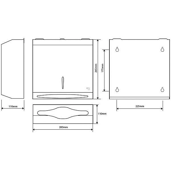 Диспенсер для паперових рушників Hotel (113103031), Bemeta - Фото - 2