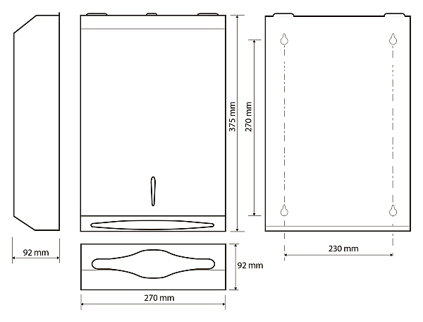 Диспенсер для паперових рушників Hotel (113103045), Bemeta - Фото - 2