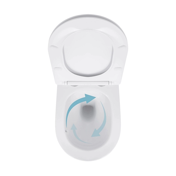 Готовое решение Qtap для ванной комнаты: подвесной унитаз Jay Ultra Quiet 520x360x320 + комплект инсталляции Nest 4 в 1 (линейная клавиша Matt Black) - Фото - 6