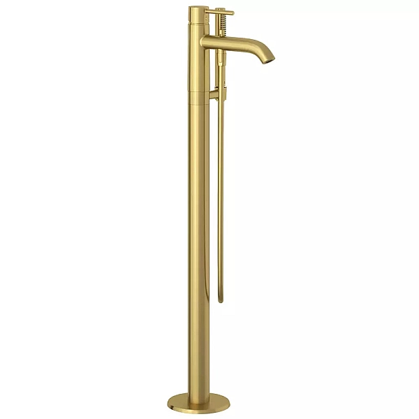 Змішувач підлоговий для ванни Bozz золотий брашований 38590N076 Kludi