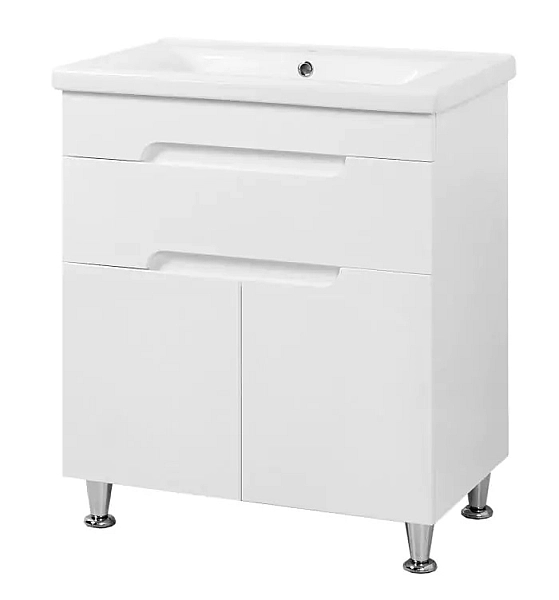 Шафка з умивальником Сіметрі Комо 60 білий D-Line