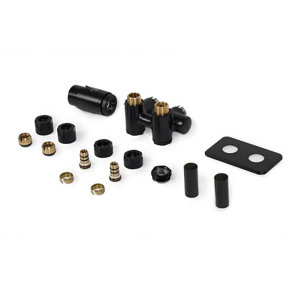 Набір вентилів трьохосьовий термостатичний правий 9005 soft Integra Duo All in One Terma