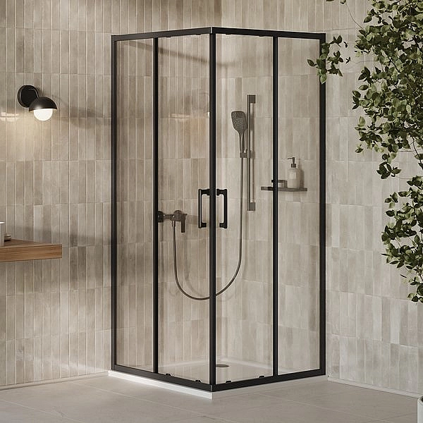 Душова кабіна X-Point Slim XPSRV2 90 чорний Transparent RAVAK