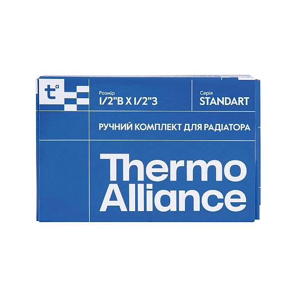 Комплект радіаторних кранів Thermo Alliance Standart 1/2" ВН кутовий TAS232W15 - Фото - 7