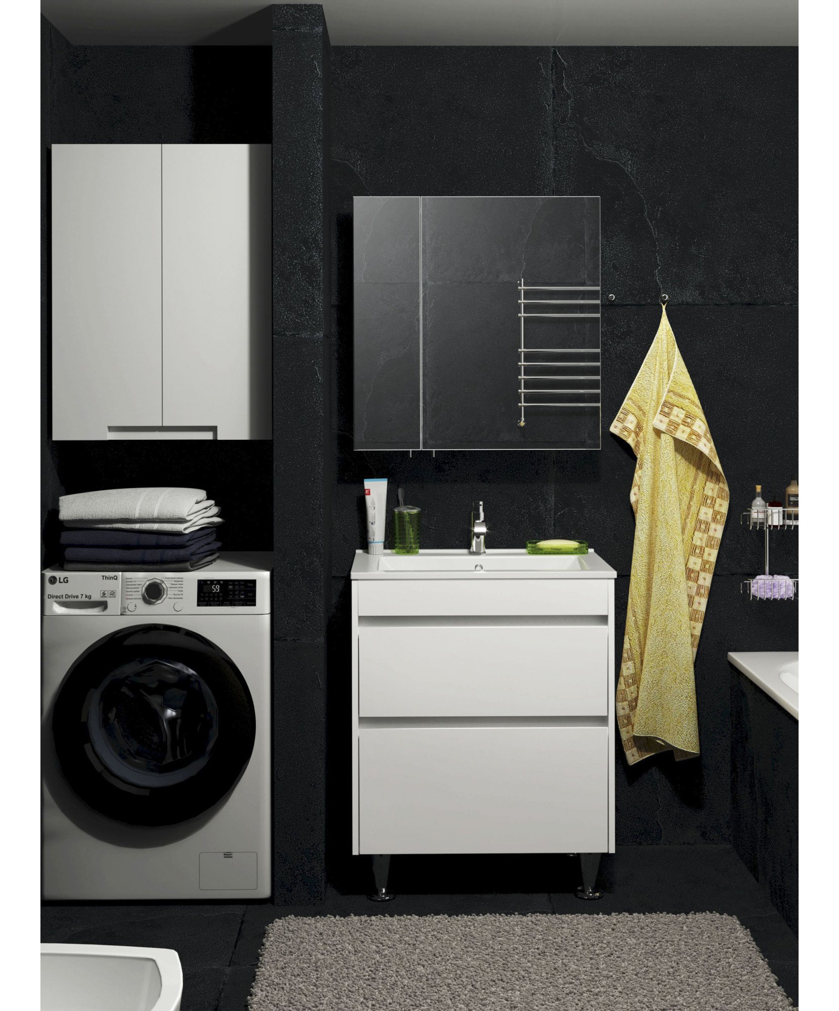 Тумба Prime 80 з умивальником Cosmo 80 на ніжках