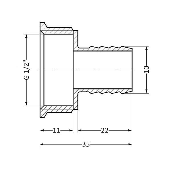 Штуцер Thermo Alliance Standart 10х1/2" ВР SD4261510 - Фото - 2
