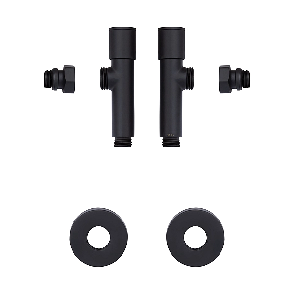 Комплект кранів Thermo Alliance Standart 1/2" З для рушникосушарки кутовий чорний SF395W15B - Фото - 5