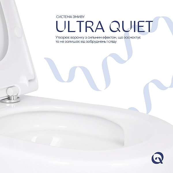 Унітаз підвісний Qtap Robin ML Ultra Quiet 490x365x325 мм, з сидінням Soft-close MagLock, White QTROBML26W49621 - Фото - 5
