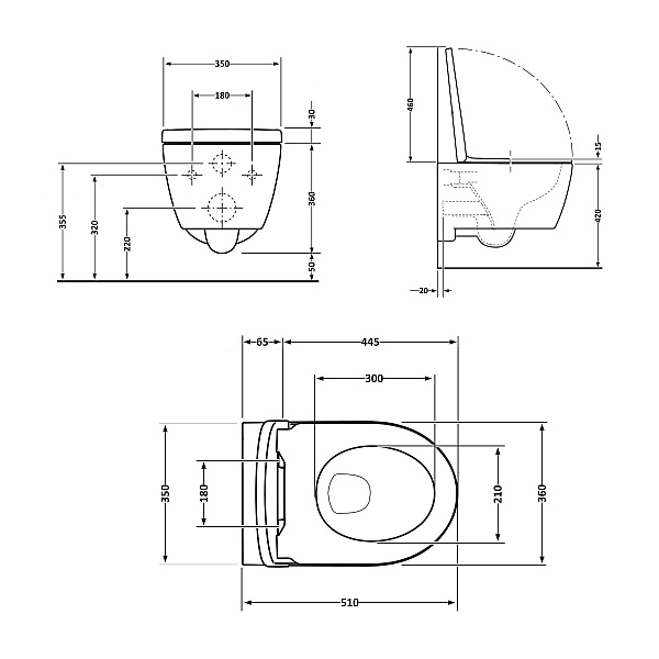 Унітаз підвісний Qtap Scorpio ML Ultra Quiet 520x365x365 мм, з сидінням Soft-close MagLock, White QTSCOML26W49624 - Фото - 2
