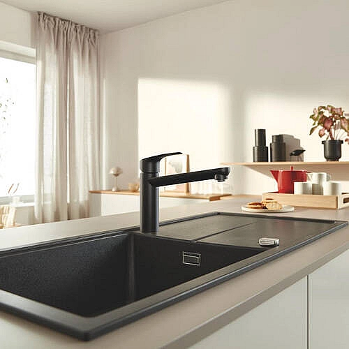 Змішувач для кухні Eurosmart 304632430 Black matt Grohe - Фото - 2