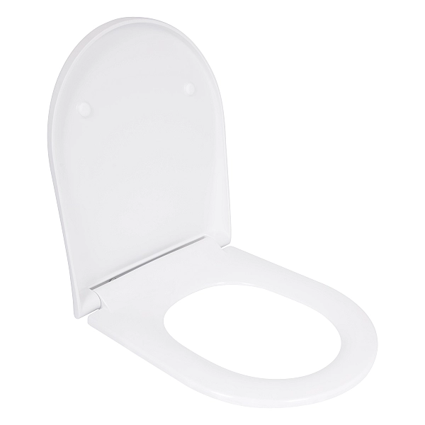 Qtap Сидіння для унітаза (Robin 490, Scorpio 490) 430x363x60 мм, White, з мікроліфтом, Slim Duroplast, MagLock QTSC179W48915 - Фото - 3