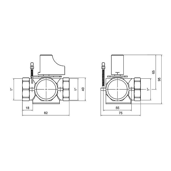 Клапан триходовий Thermo Alliance Standart 1"  ВР ручний SF363W25 - Фото - 2