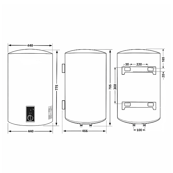 Водонагрівач електричний Thermo Alliance 80 л Grey,  вертикальний, сухий ТЕН 2,0 кВт D80V20J3(D)KG - Фото - 2