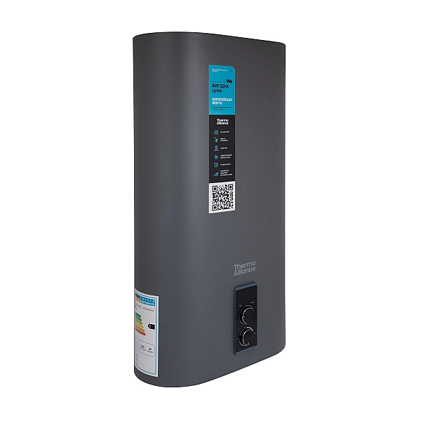 Водонагрівач електричний Thermo Alliance 80 л, Grey,  плоский вертикальний, сухий ТЕН 2 кВт (0,8+1,2) DT80V20GPDD2G - Фото - 3