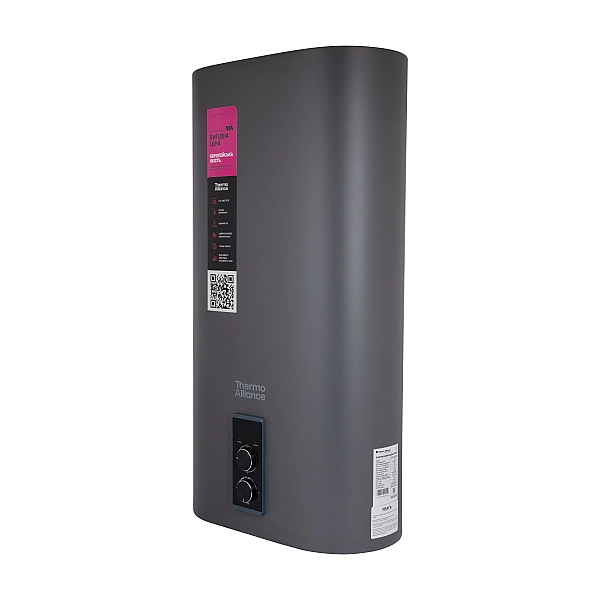Водонагрівач електричний Thermo Alliance 50 л Grey, плоский вертикальний, мокрий ТЕН 2 кВт (0,8+1,2) DT50V20G(PD)/2G - Фото - 4