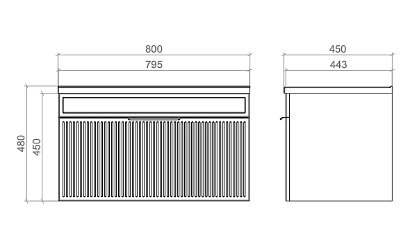 "Адель" Тумба з ум. Родео 80 (Біла) - Фото - 3