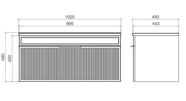 "Адель" Тумба з ум. Родео 100 (Біла) - Фото - 3