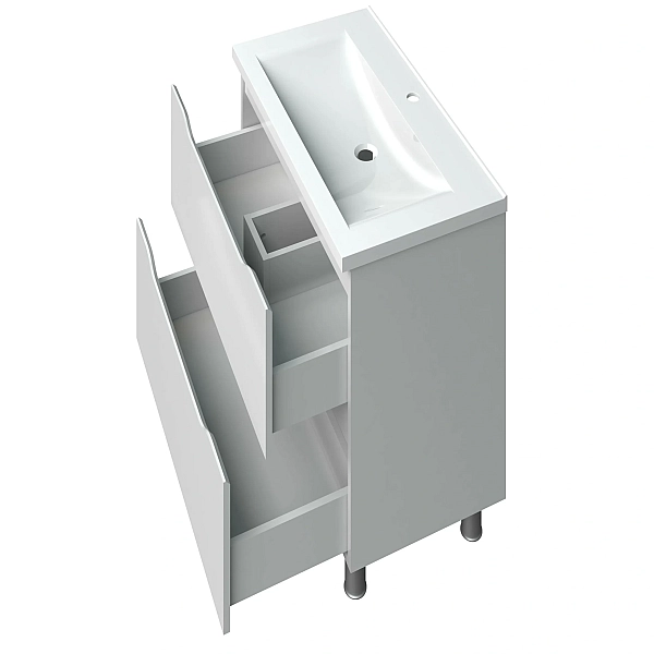 "Амелія" Тумба підлогова з умив. шк. Глорія 60 (Біла) - Фото - 2