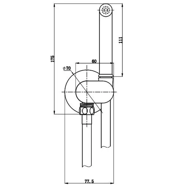 Гігієнічний душ Devit Flow 550539N нікель матовий - Фото - 3