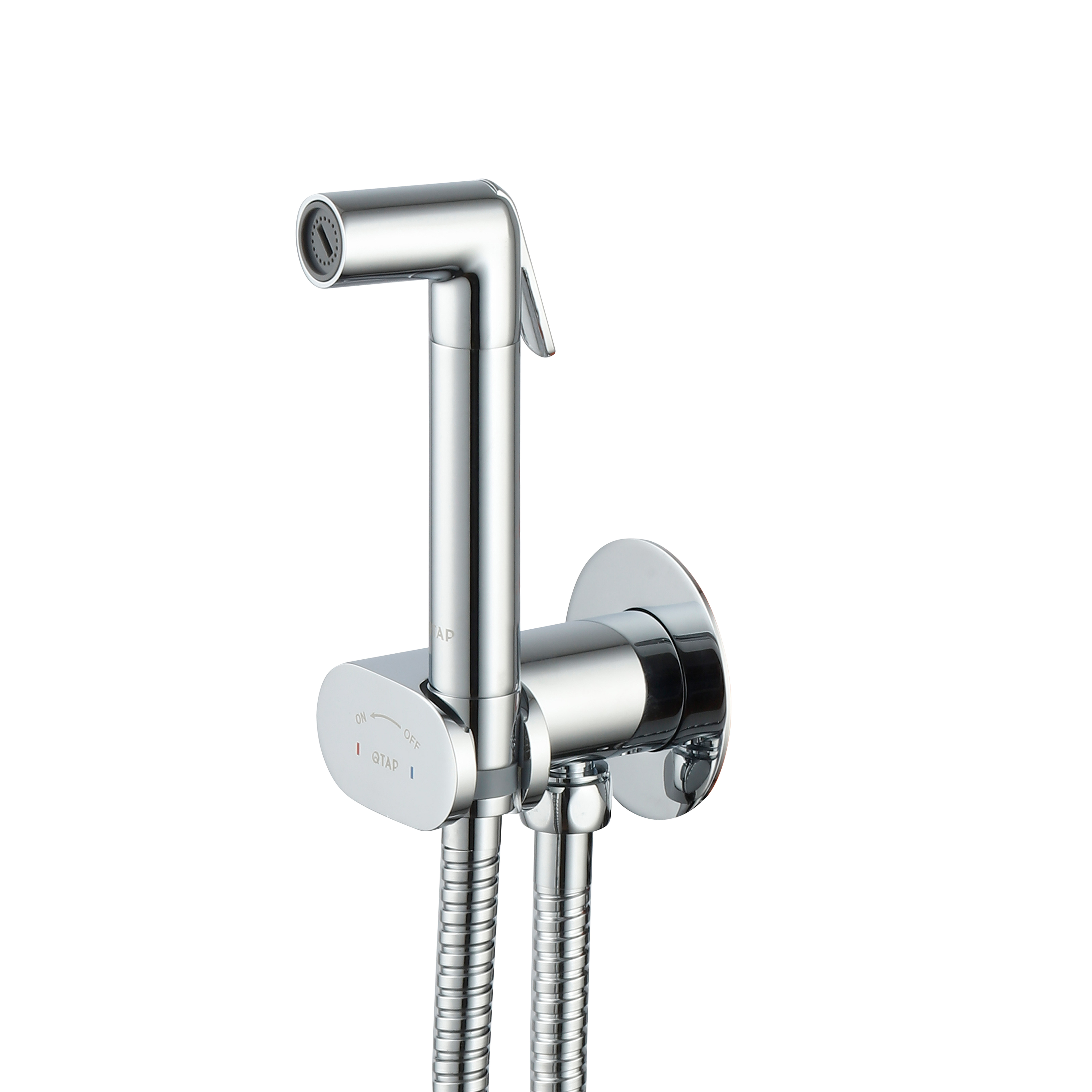 Qtap Inspai-Varius Набор для гигиенического душа Chrome , округлый прогрессивный картридж QTINSVARCRMV00440601 - Фото - 3