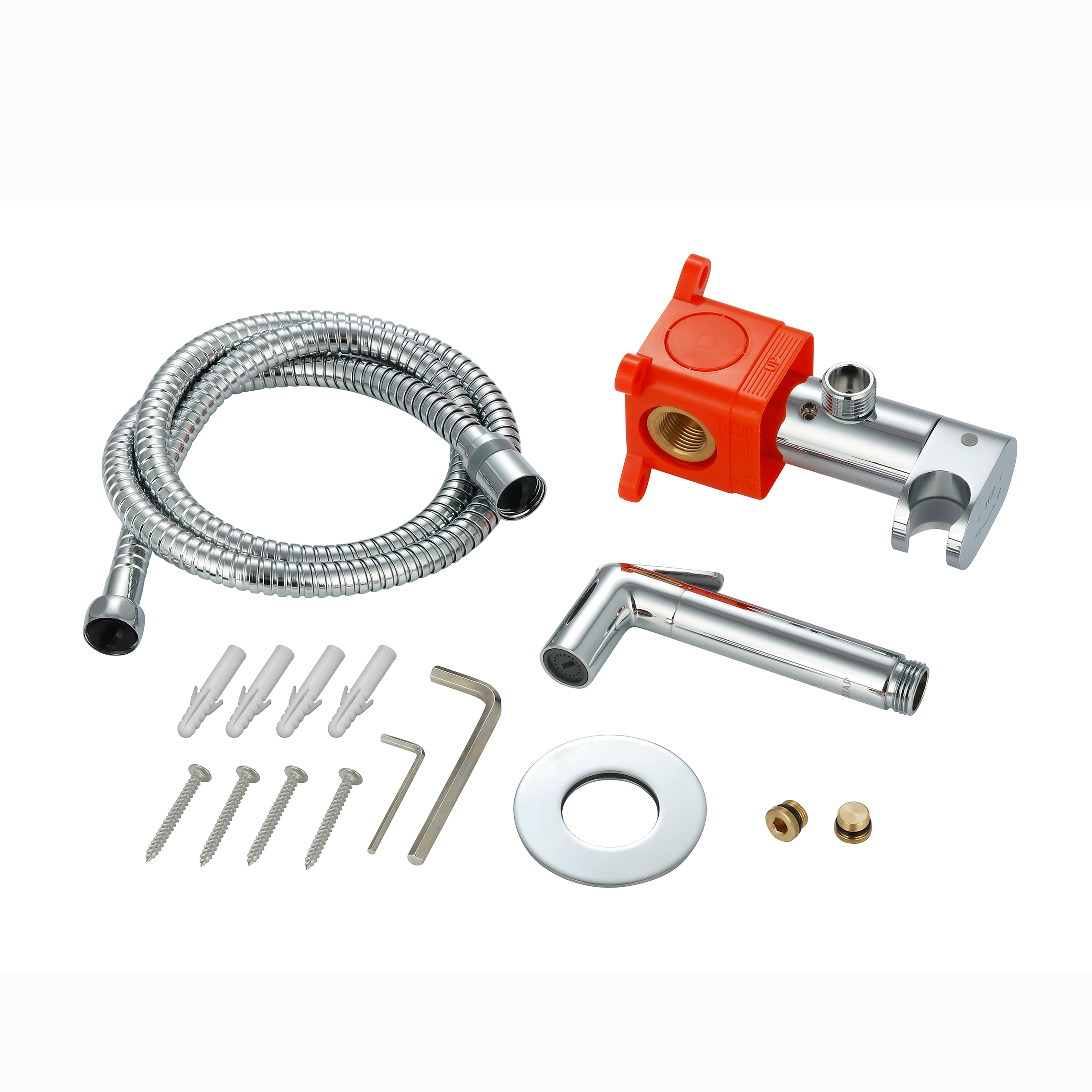 Qtap Inspai-Varius Набор для гигиенического душа Chrome , округлый прогрессивный картридж QTINSVARCRMV00440601 - Фото - 6