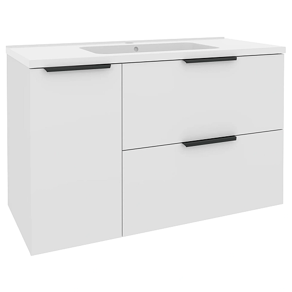 "Фест" Тумба з ум. Родео 100 (Біла, з Корзиною Ліворуч)