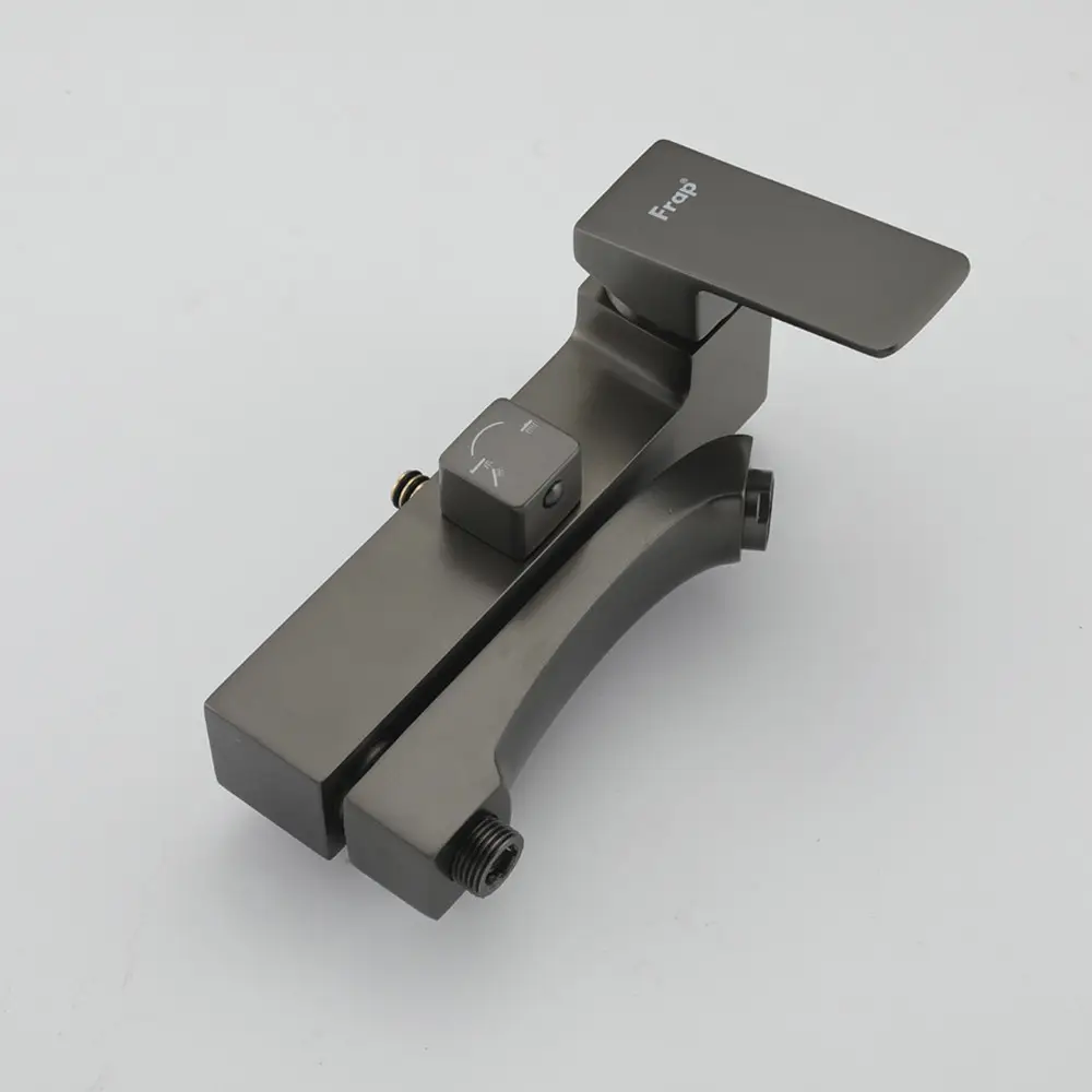 Душевая система FRAP F2476-9, 3 функции, поворотный излив, латунь, оружейная сталь - Фото - 5