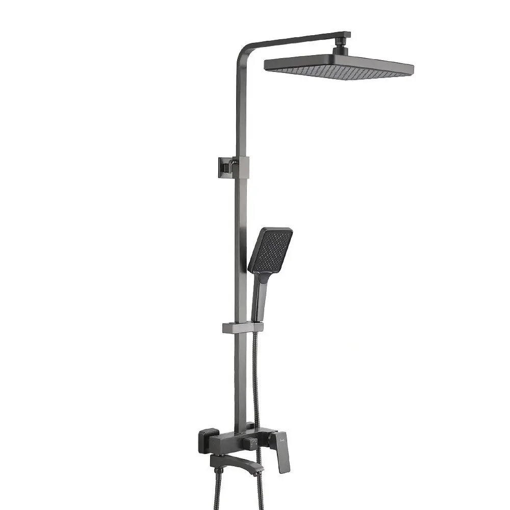 Душевая система FRAP F2476-9, 3 функции, поворотный излив, латунь, оружейная сталь