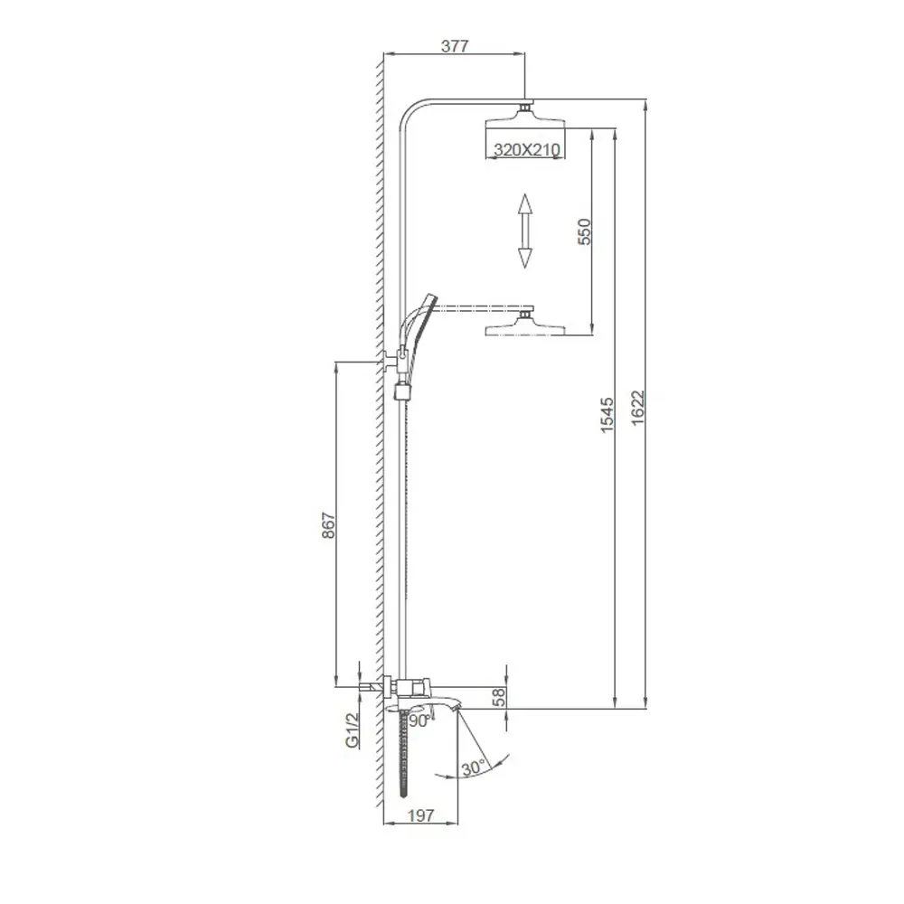 Душевая система FRAP F2476-9, 3 функции, поворотный излив, латунь, оружейная сталь - Фото - 8