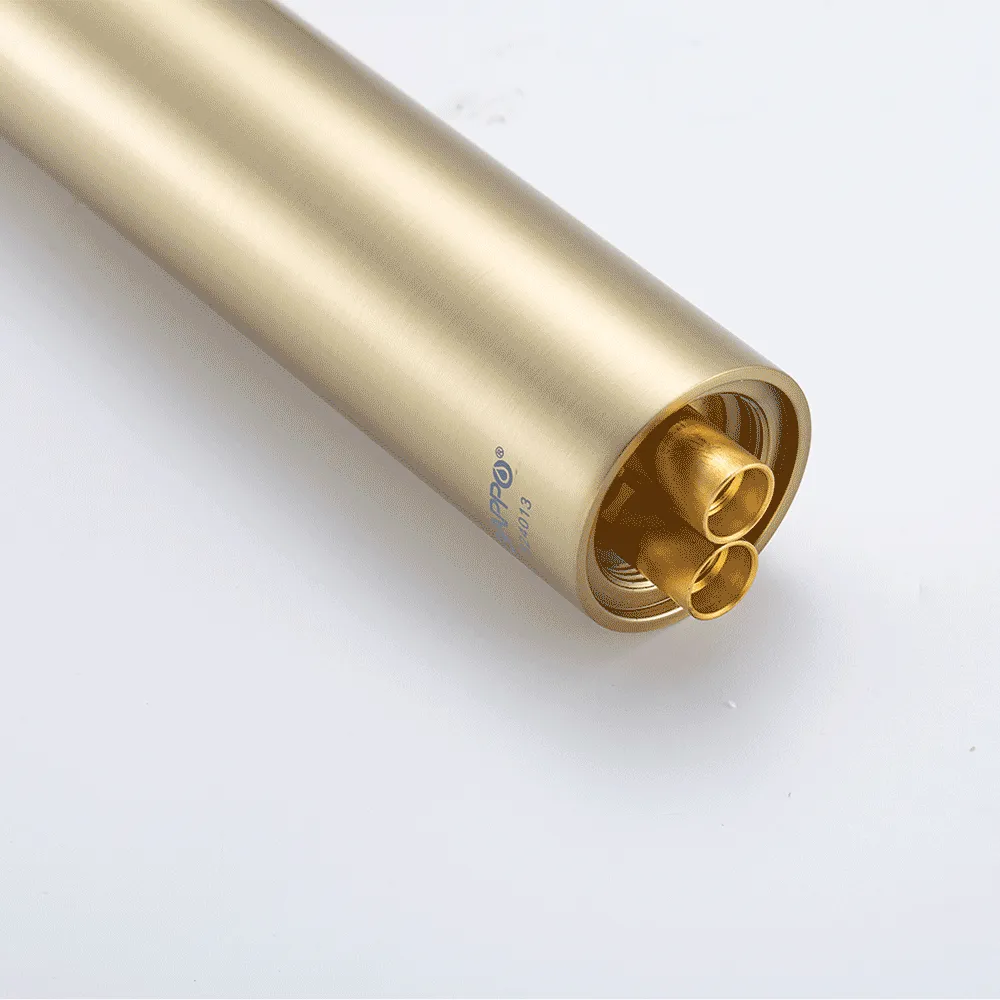 G1006-23 умивальник високий одноваж.кругл. вилив лат. гайка Ø35( сатин золотий) - Фото - 3