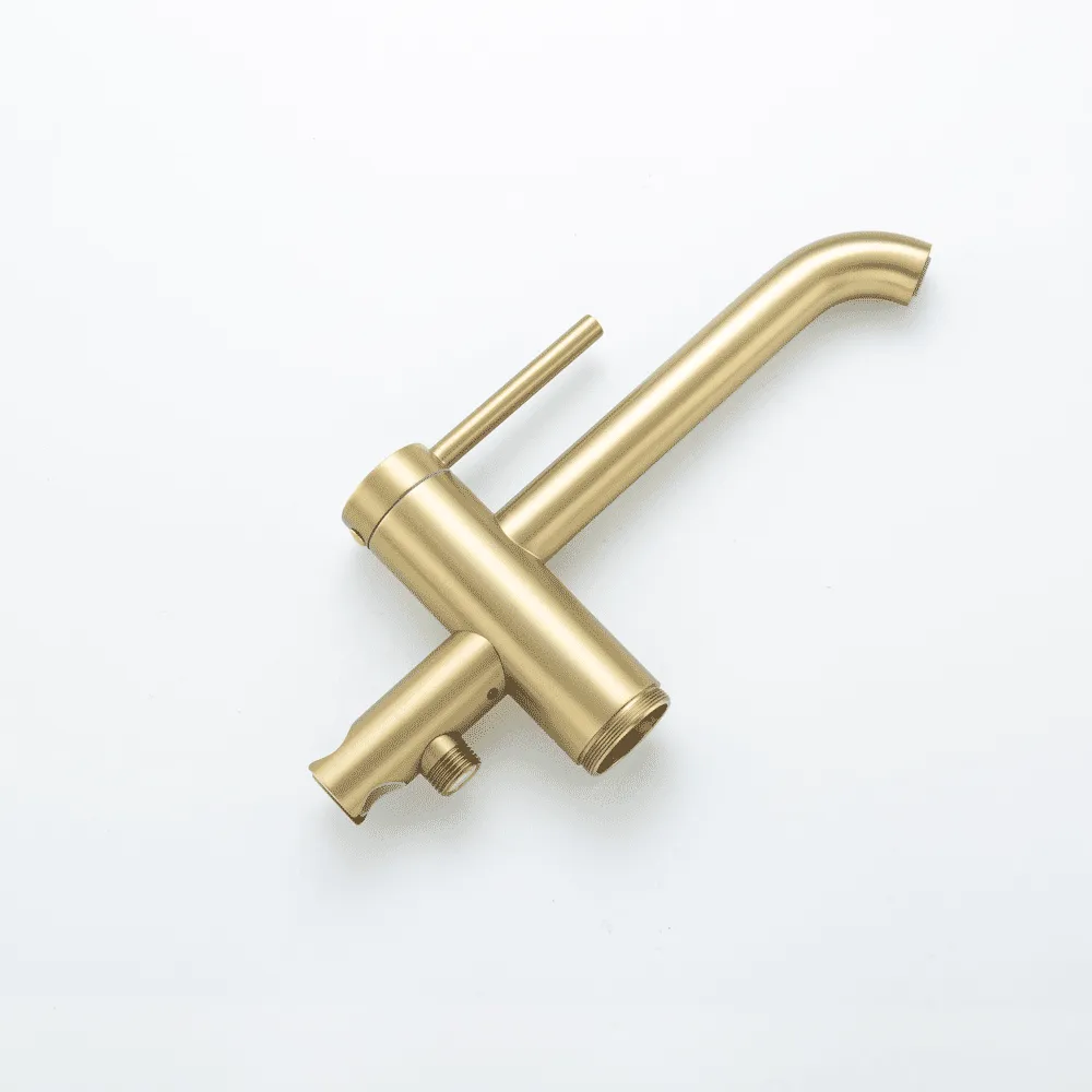 G3006-3 ванна підлоговий одноваж. лит. вилив лат. Ø35 (сатин золотий - Фото - 5