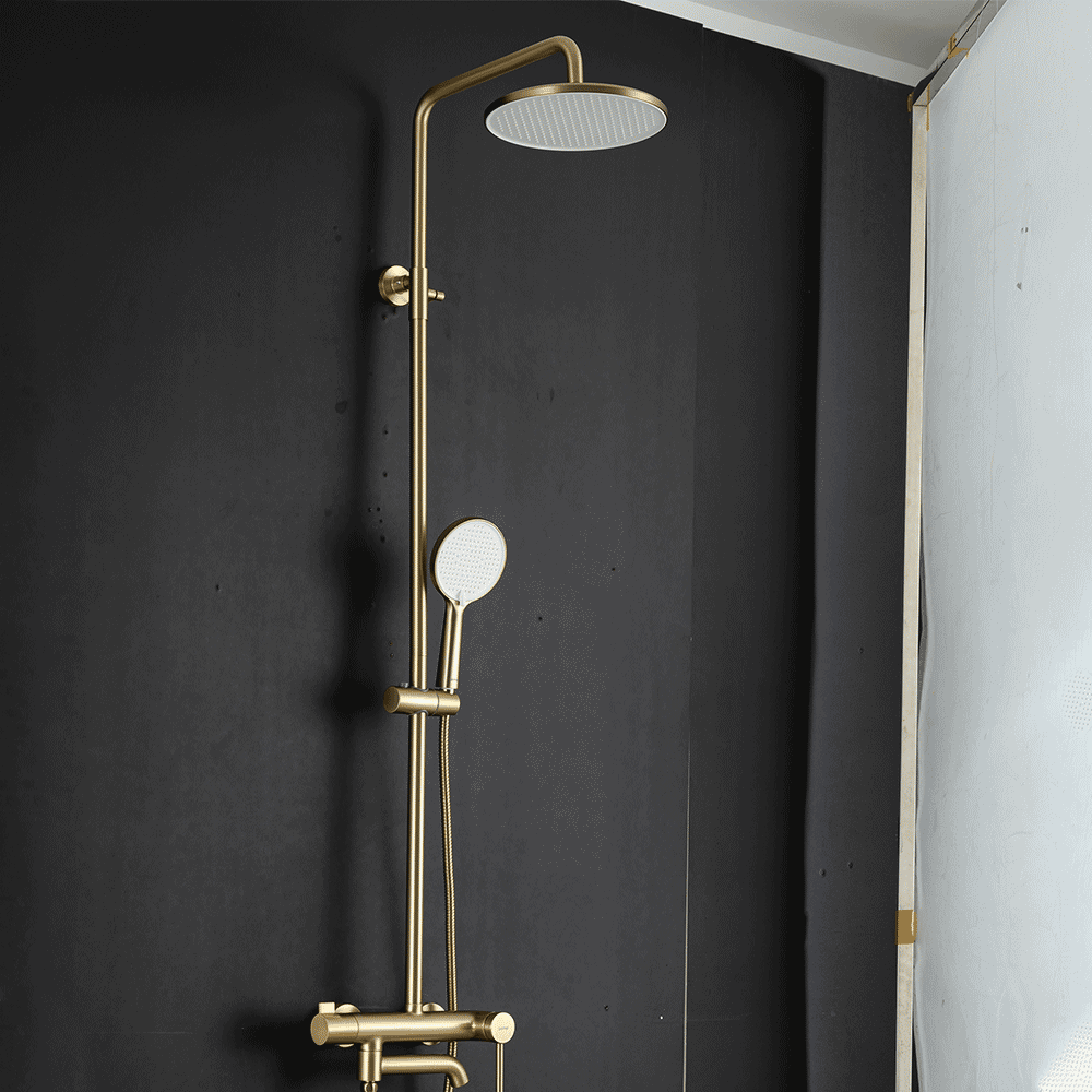 G2406-3 душ. система 3х функц. одноваж. лат. Ø35 (сатин золотий) - Фото - 2